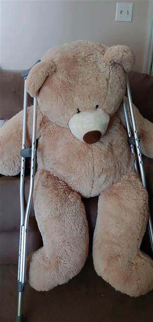 teddy bear on crutches with cast